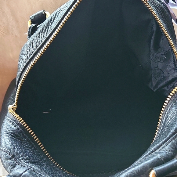 Michael Kors Black Leather Satchel With Gold Hardware - Picture 6 of 7